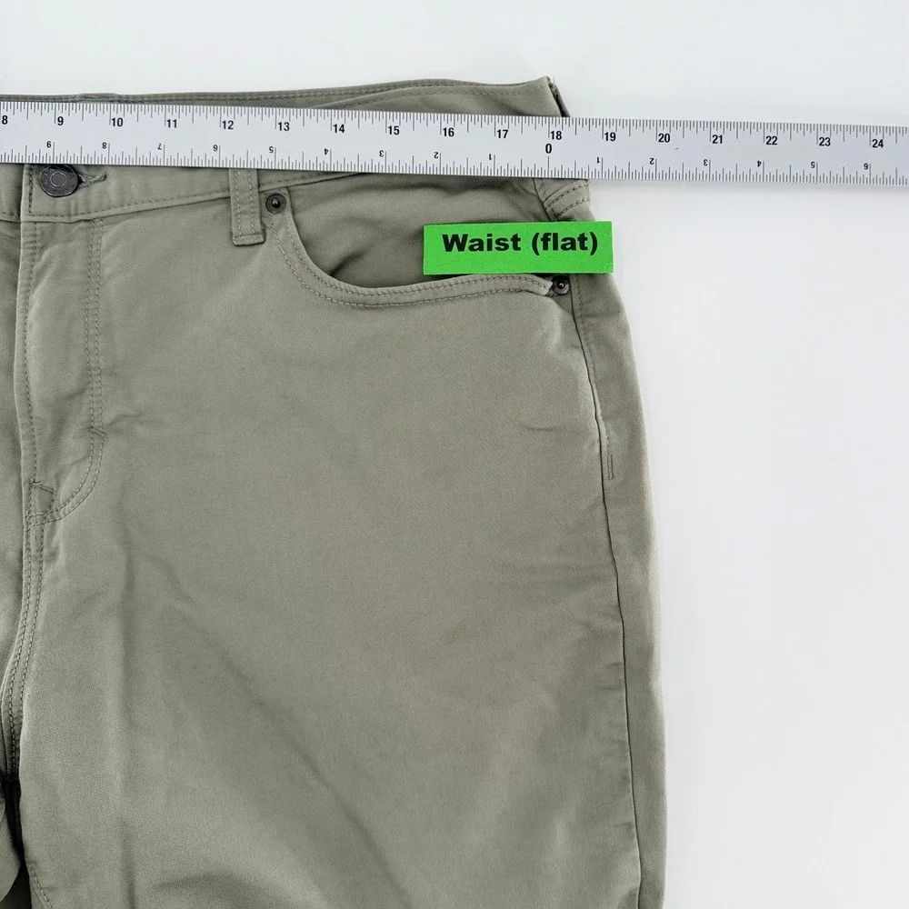 BANANA REPUBLIC Men's Travel Jeans Athletic Fit Olive Green 36x30 Stretch